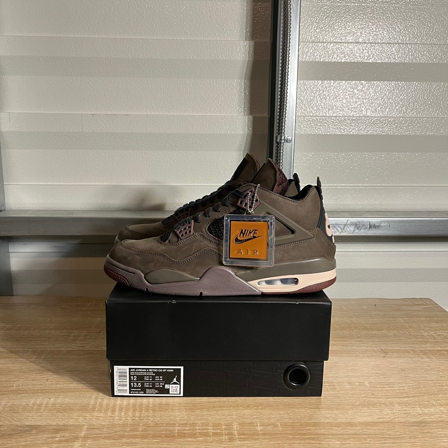 Size 12 - AJ 4 Retro A Ma Maniére Dark Mocha