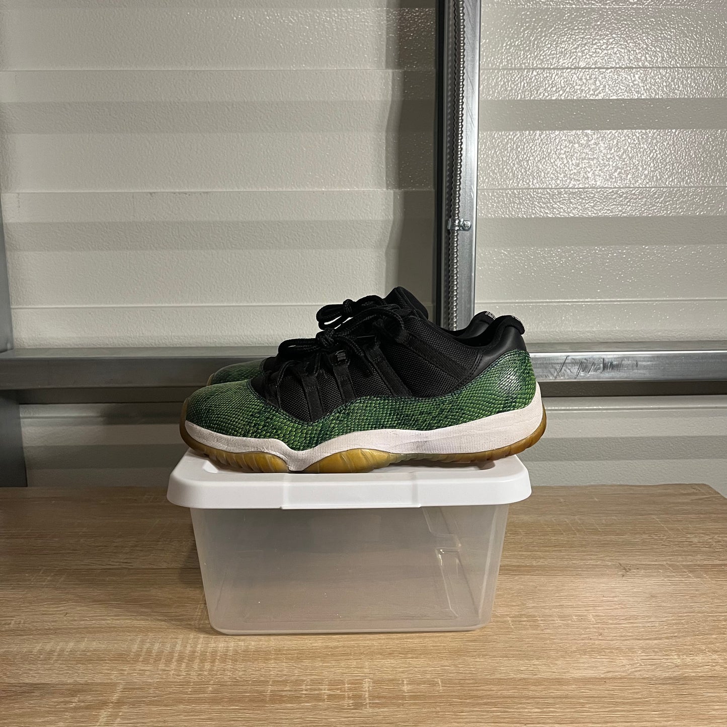 Size 10.5 - AJ 11 Retro Low Green Snakeskin
