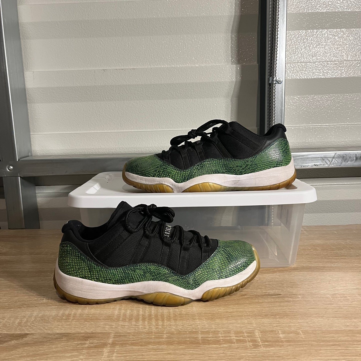Size 10.5 - AJ 11 Retro Low Green Snakeskin