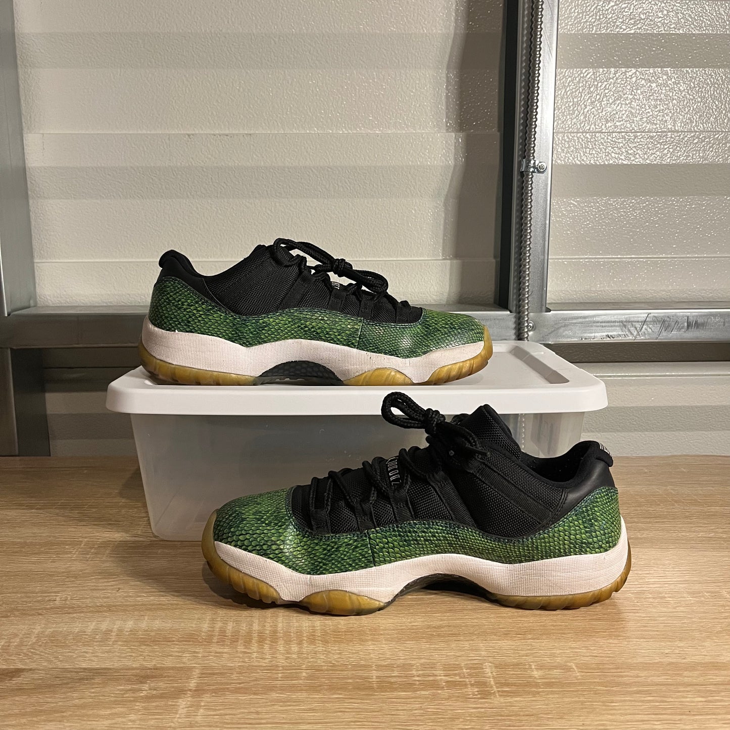 Size 10.5 - AJ 11 Retro Low Green Snakeskin