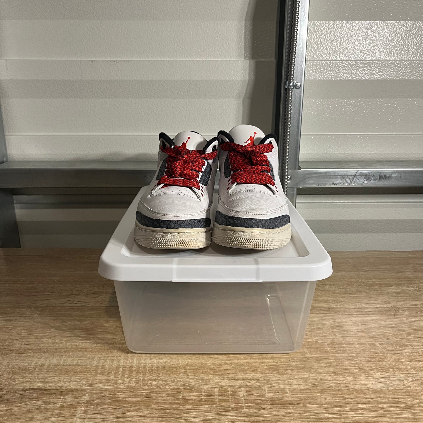 Size 9 - AJ 3 Retro Fire Red Denim