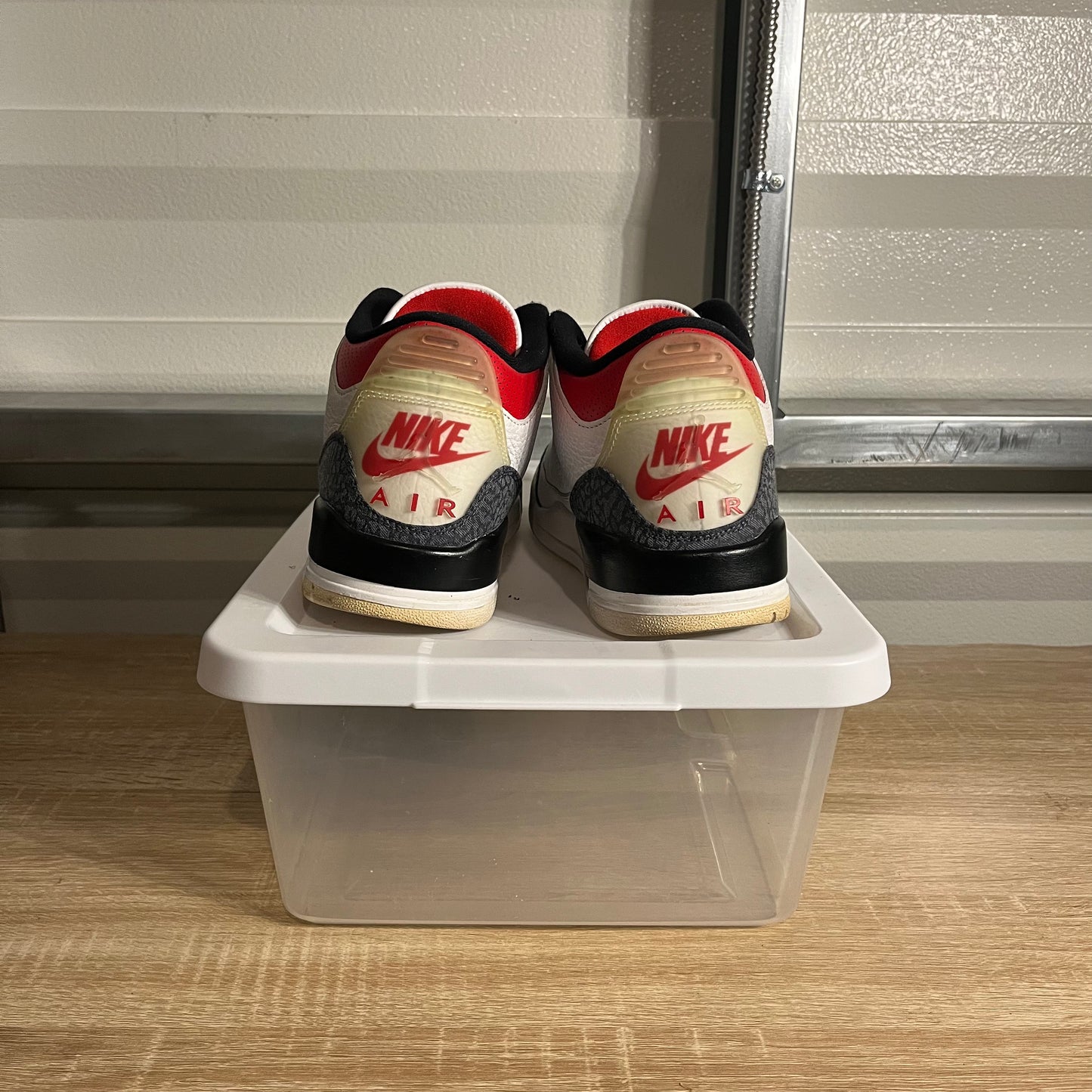 Size 9 - AJ 3 Retro Fire Red Denim