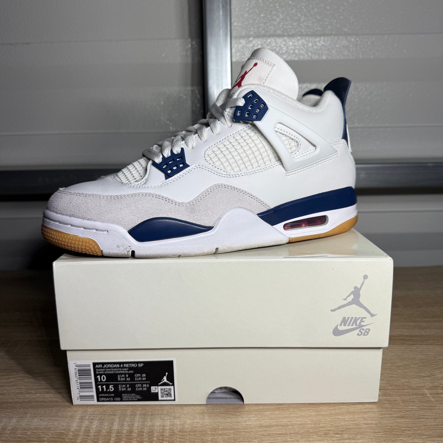 Size 10 -  SB x AJ 4 Retro SP Navy