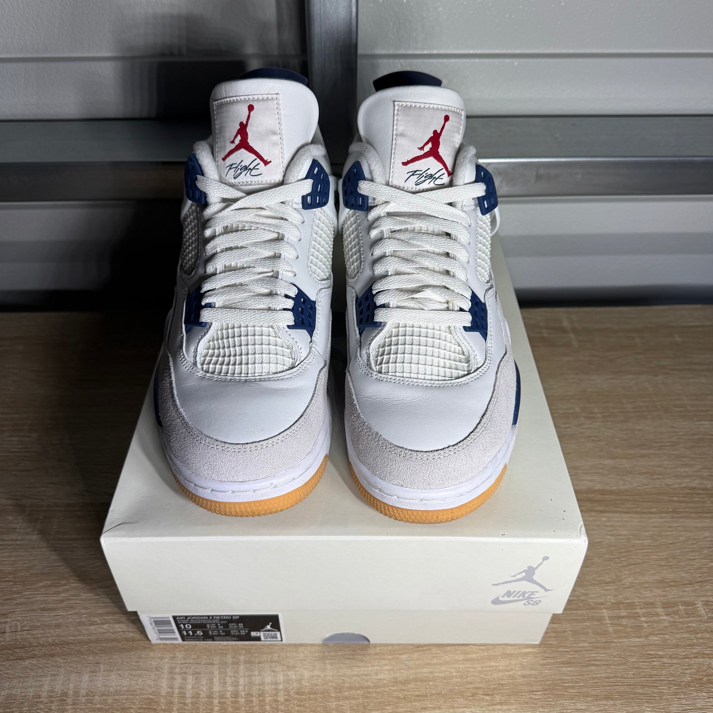 Size 10 -  SB x AJ 4 Retro SP Navy