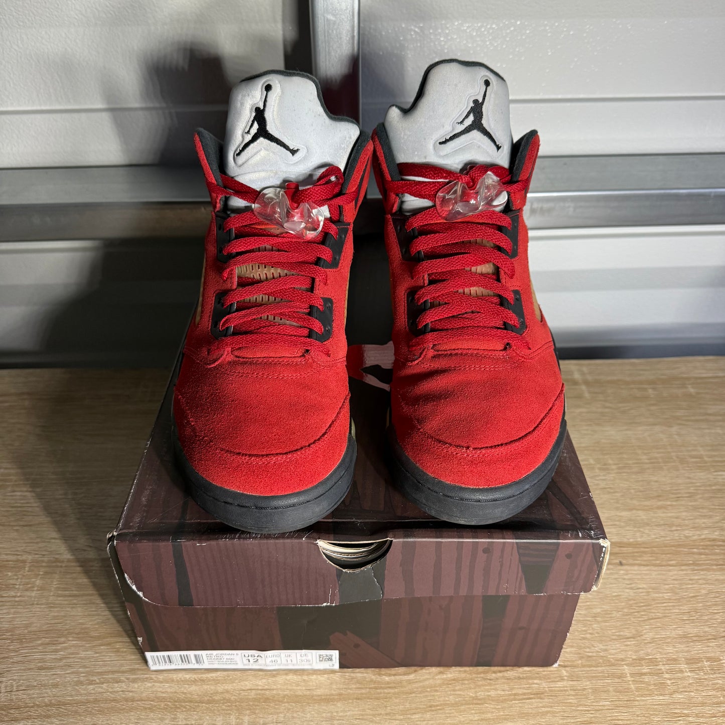 Size 12 -  AJ 5 Retro Raging Bull