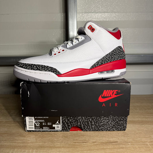 Size 12 - AJ 3 Retro Fire Red