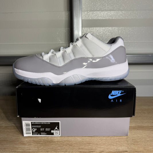 Size 9.5 - AJ 11 Low Cement Grey
