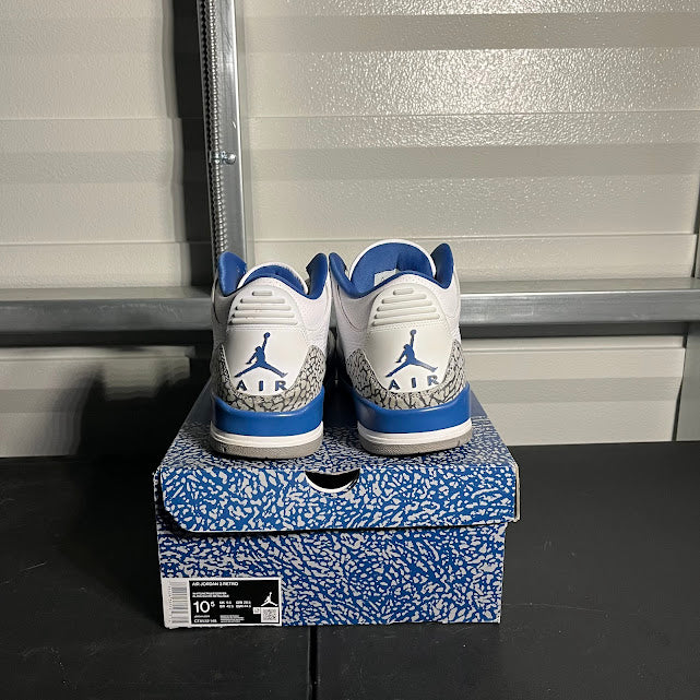 Size 10.5 - AJ 3 Retro Washington Wizards