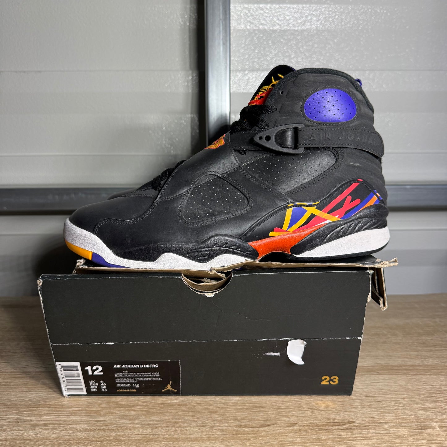 Size 12 - AJ 8 Retro Three Peat Custom