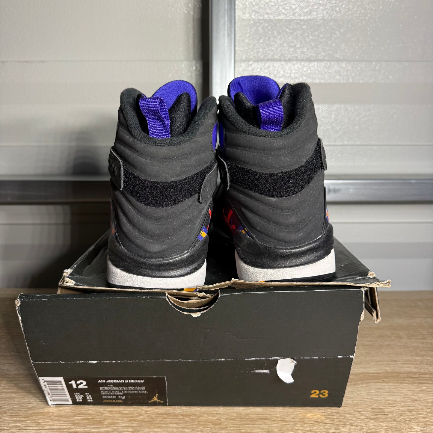 Size 12 - AJ 8 Retro Three Peat Custom