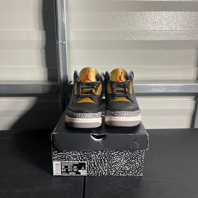 Size 10W - AJ 3 Retro Black Cement Gold
