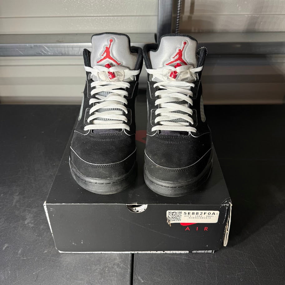 Size 11 - AJ 5 Retro Black Metallic Reimagined