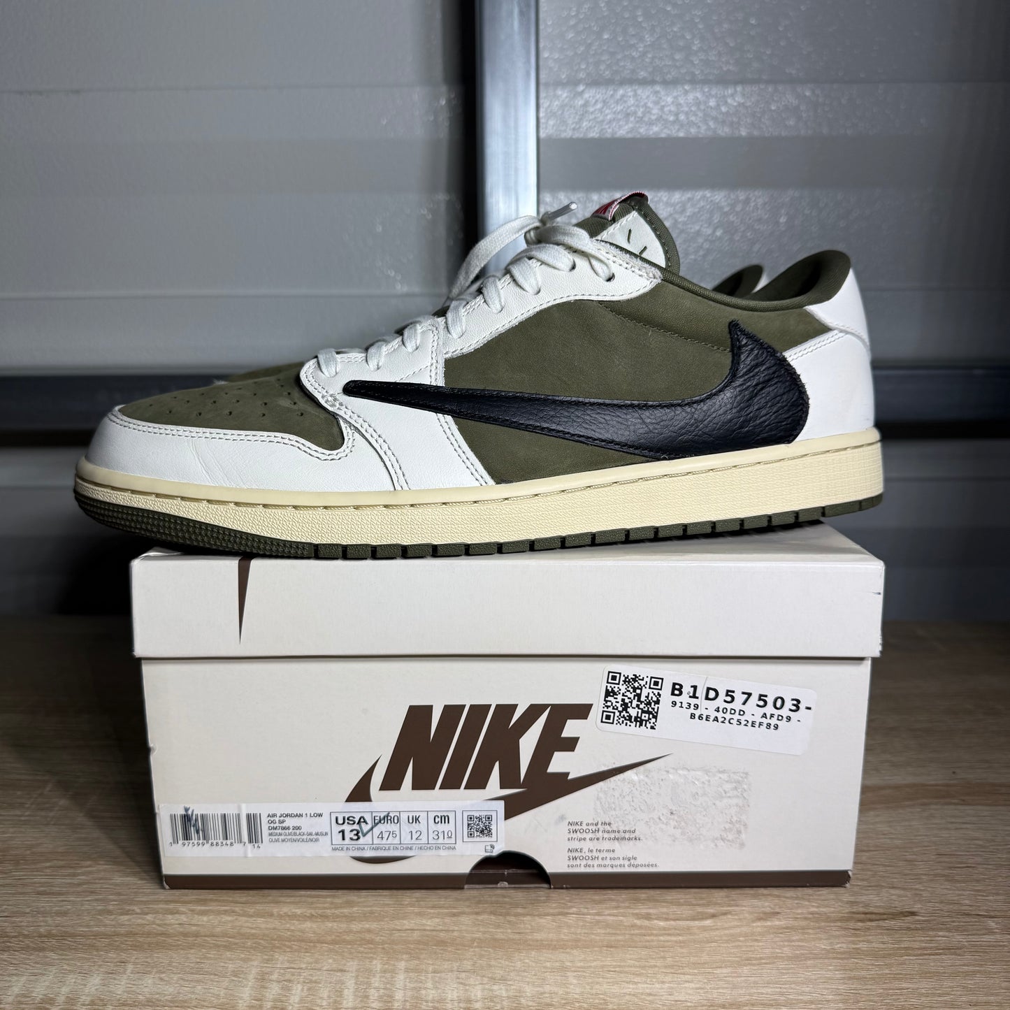 Size 13 - AJ 1 Low OG SP Travis Scott Medium Olive