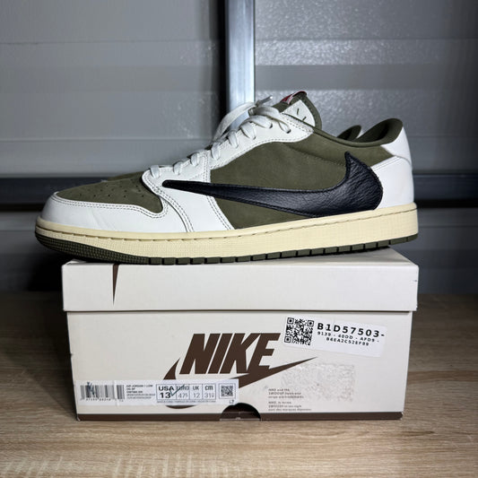 Size 13 - AJ 1 Low OG SP Travis Scott Medium Olive