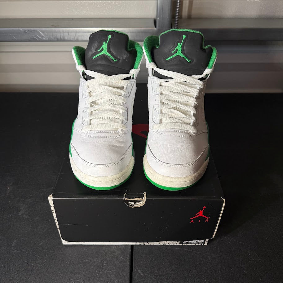 Size 8.5W - AJ 5 Retro Lucky Green