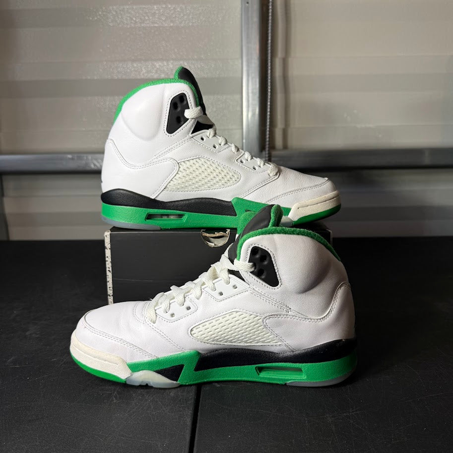 Size 8.5W - AJ 5 Retro Lucky Green