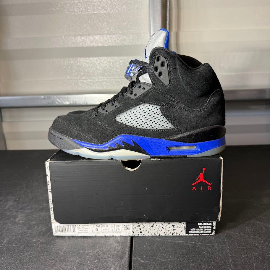 Size 9 - AJ 5 Retro Racer Blue