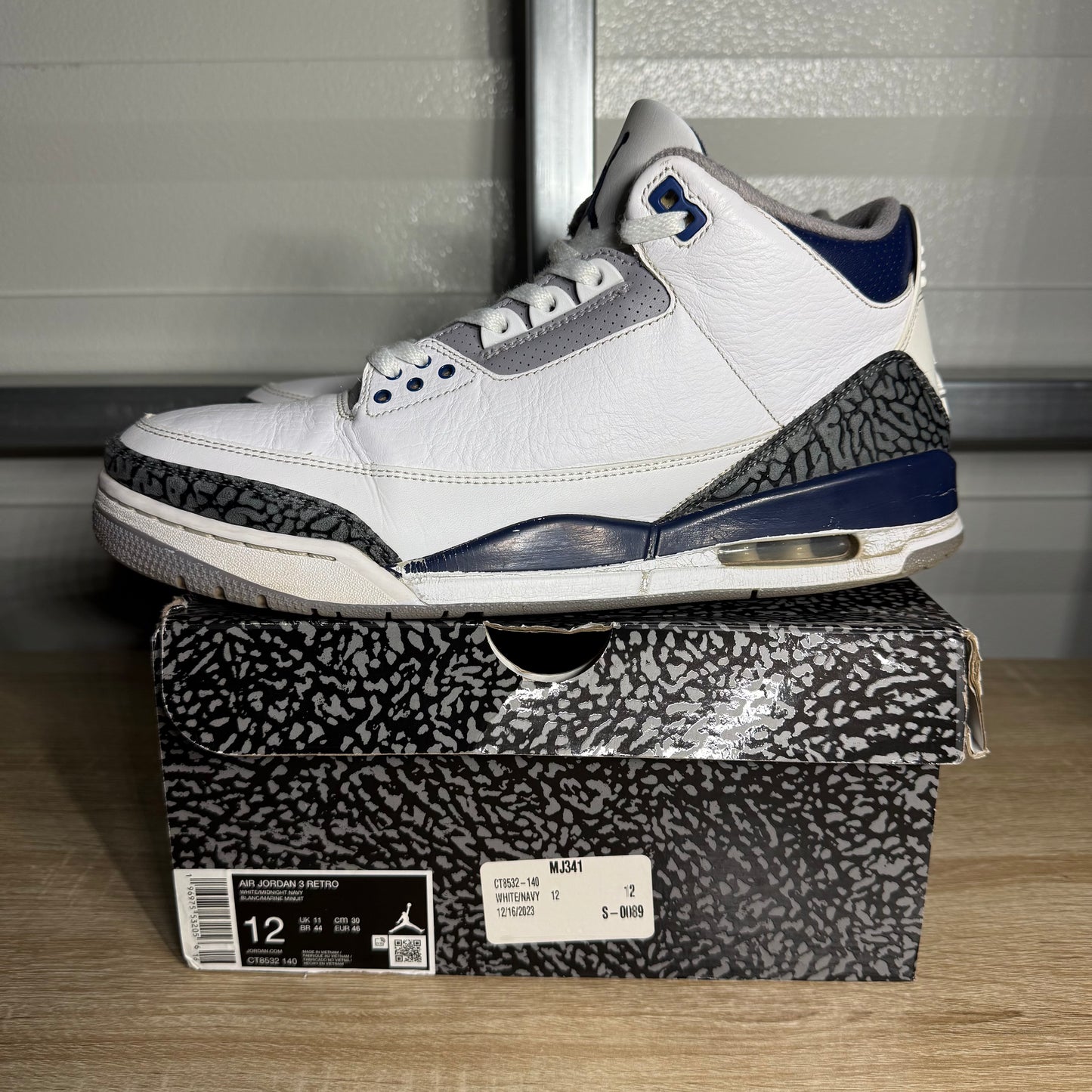Size 12 - AJ 3 Retro Midnight Navy