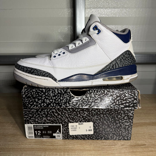 Size 12 - AJ 3 Retro Midnight Navy