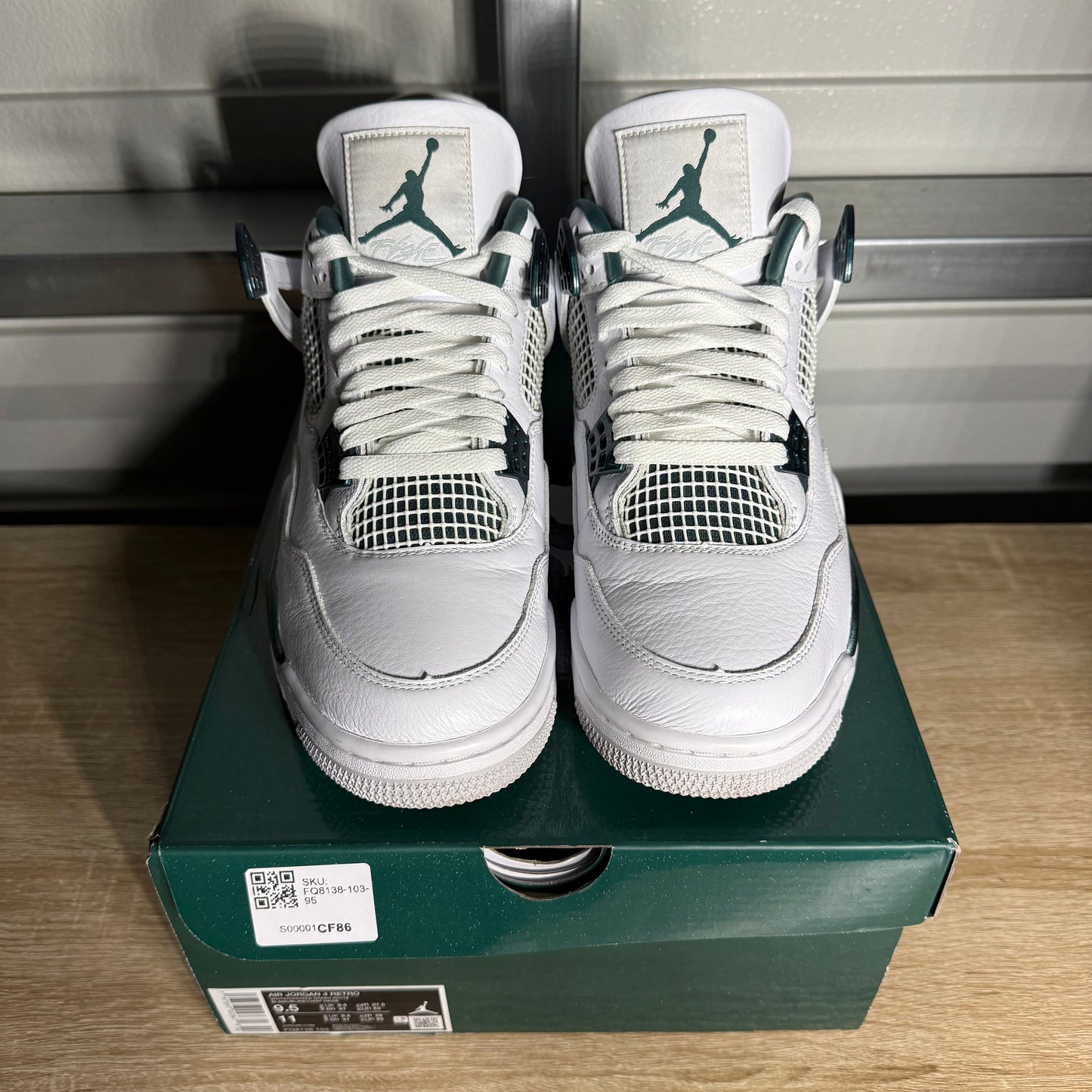 Size 9.5 - AJ 4 Retro Oxidized Green