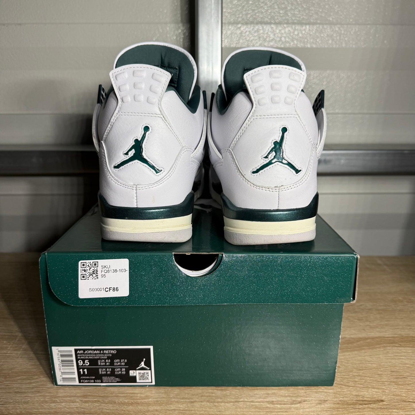 Size 9.5 - AJ 4 Retro Oxidized Green