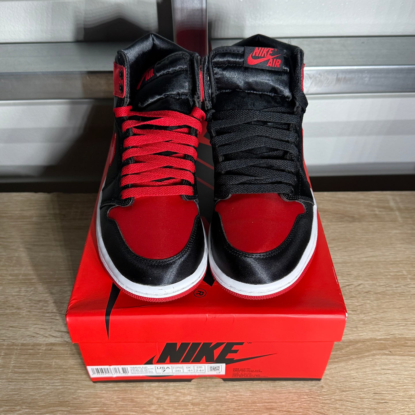 Size 7W - AJ 1 Retro High OG Satin Bred