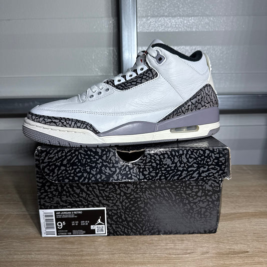 Size 9.5 - AJ 3 Retro Cement Grey