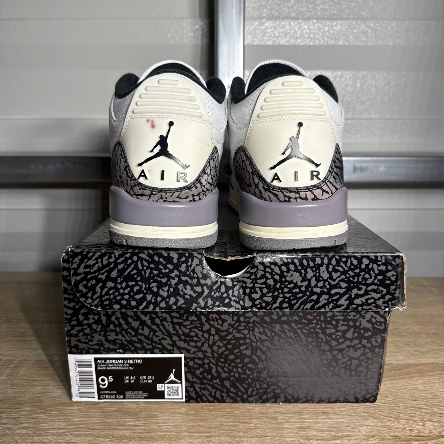 Size 9.5 - AJ 3 Retro Cement Grey