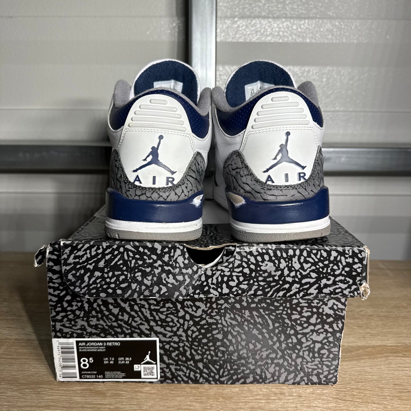 Size 8.5 - AJ 3 Retro Midnight Navy