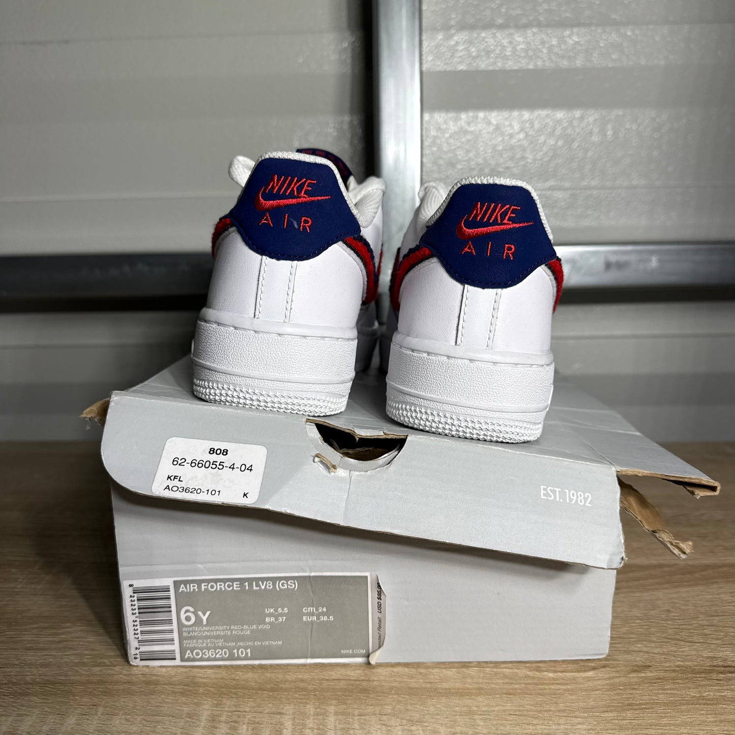 Size 6Y - AF 1 LV8 Chenille Swoosh