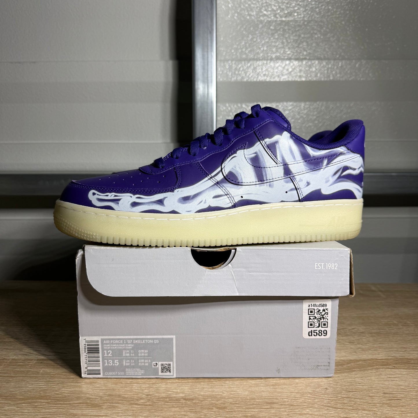 Size 12 - AF 1 Low '07 QS Purple Skeleton Halloween