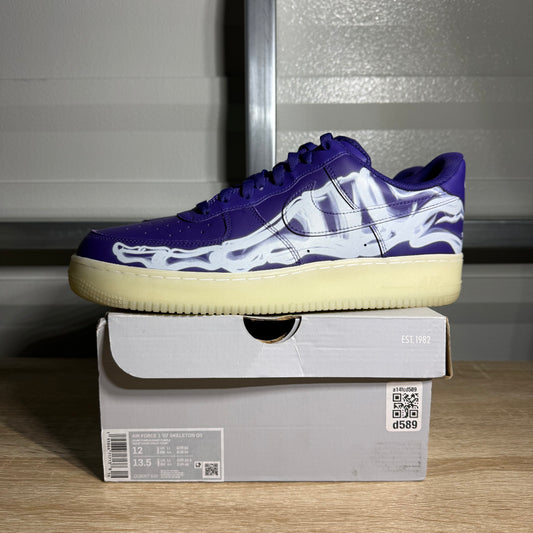 Size 12 - AF 1 Low '07 QS Purple Skeleton Halloween