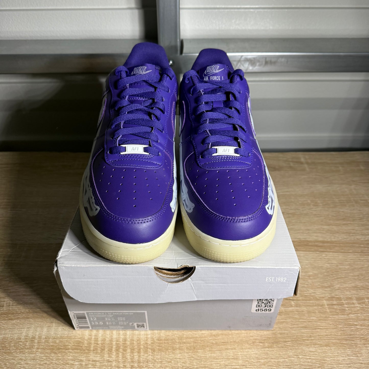 Size 12 - AF 1 Low '07 QS Purple Skeleton Halloween