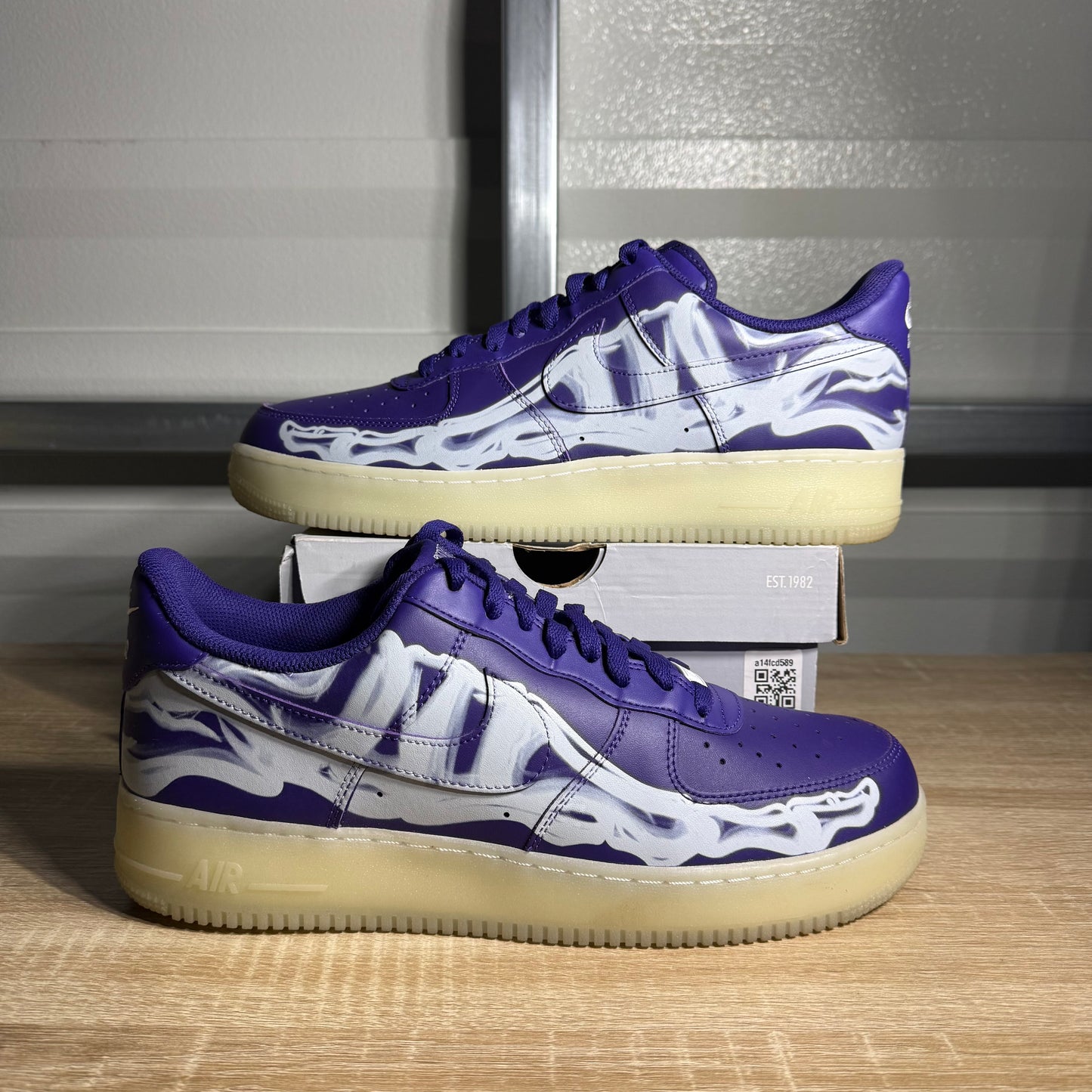 Size 12 - AF 1 Low '07 QS Purple Skeleton Halloween
