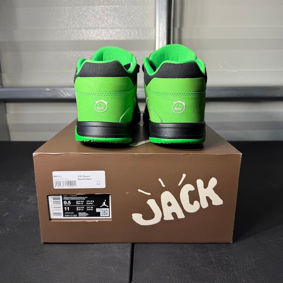 Size 9.5 - AJ Jumpman Jack TR Green Spark