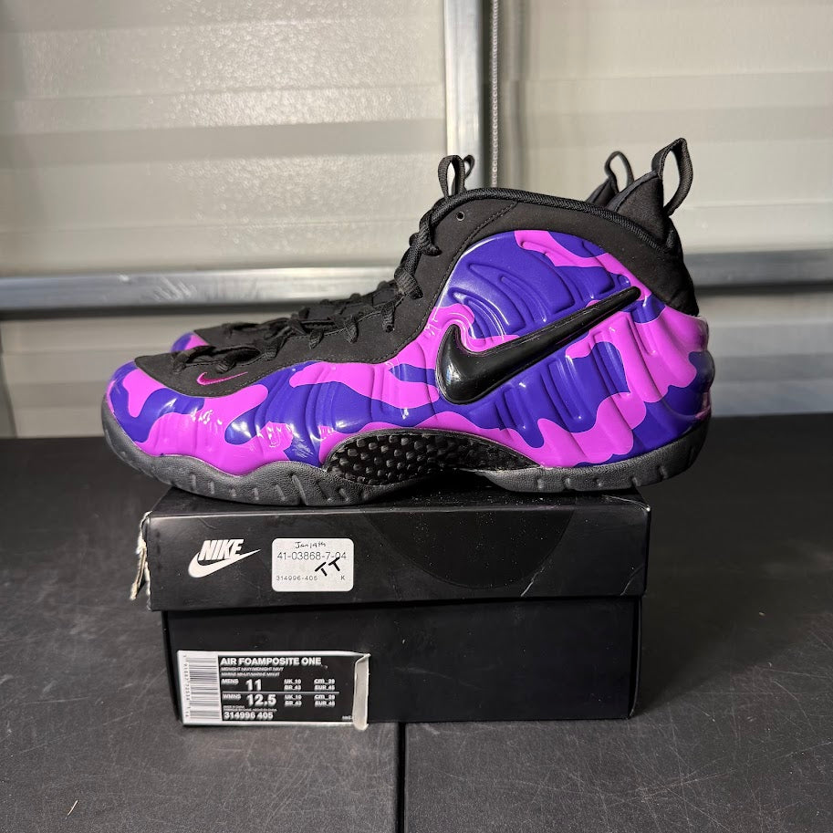 Size 12 - Air Foamposite Pro Purple Camo