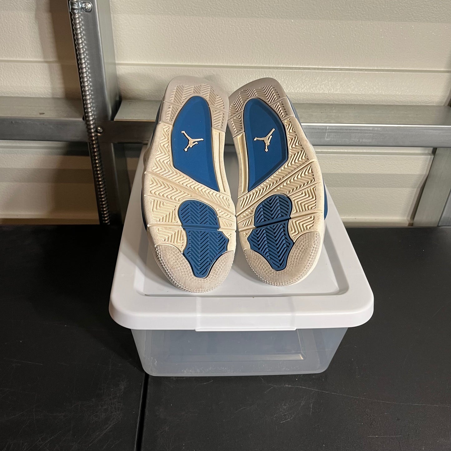 Size 7Y - AJ 4 Retro Military Blue