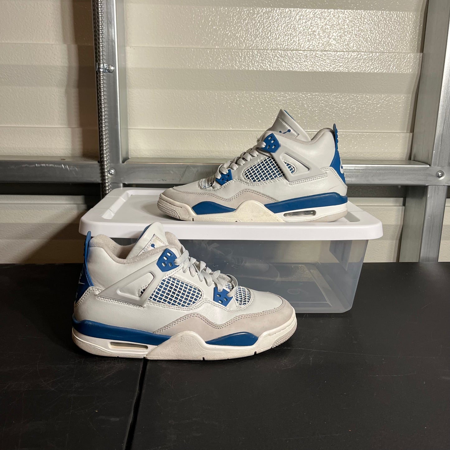 Size 7Y - AJ 4 Retro Military Blue