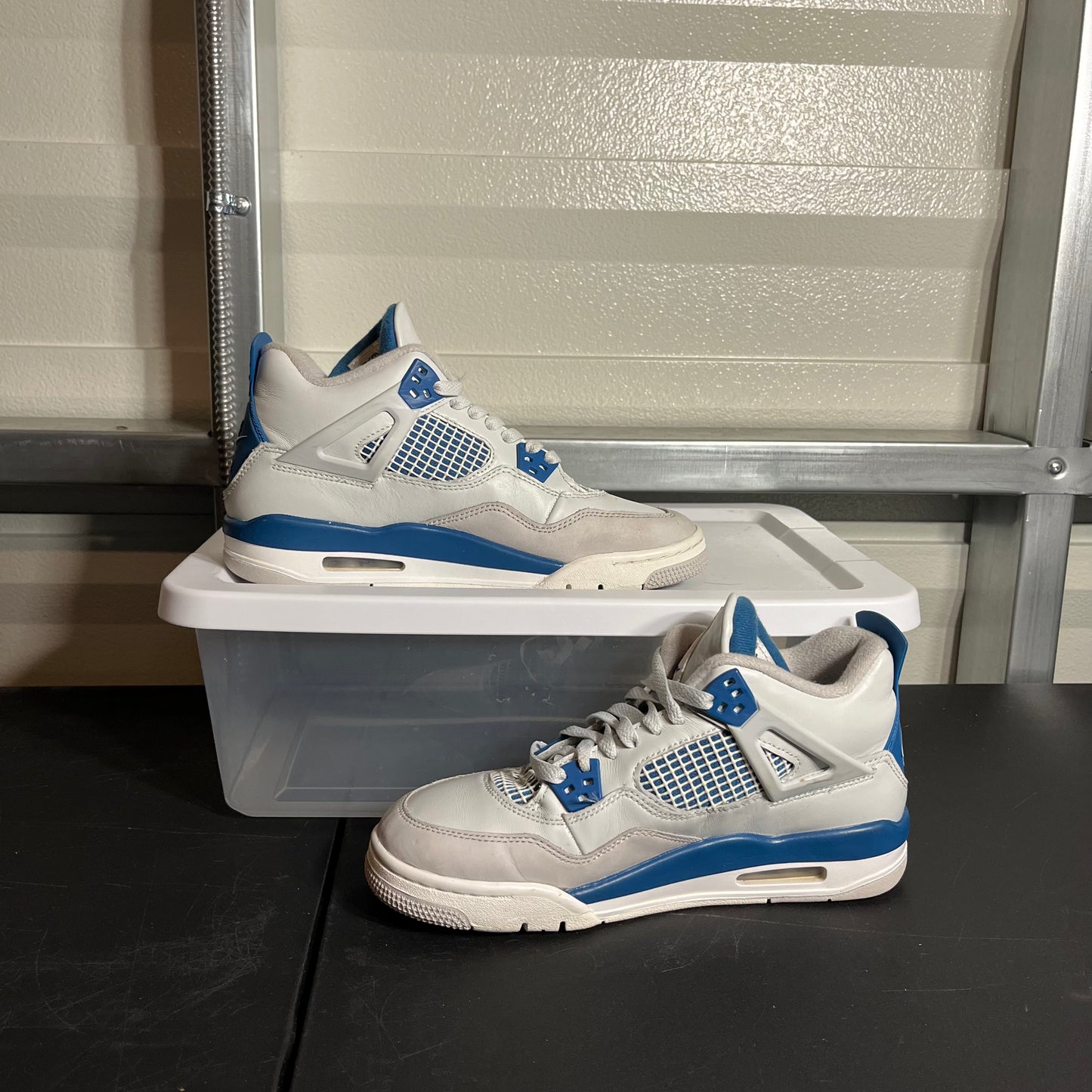 Size 7Y - AJ 4 Retro Military Blue