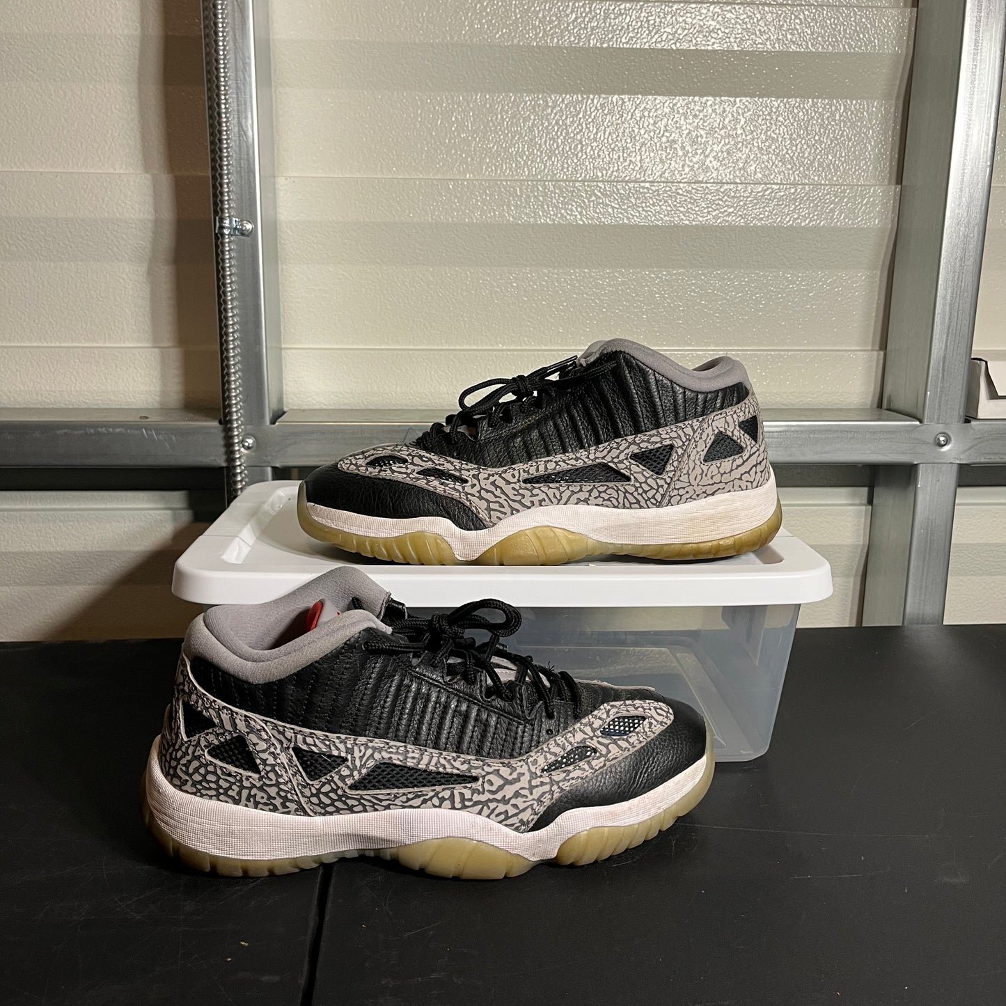 Size 12 - AJ 11 Retro IE Low Black Cement