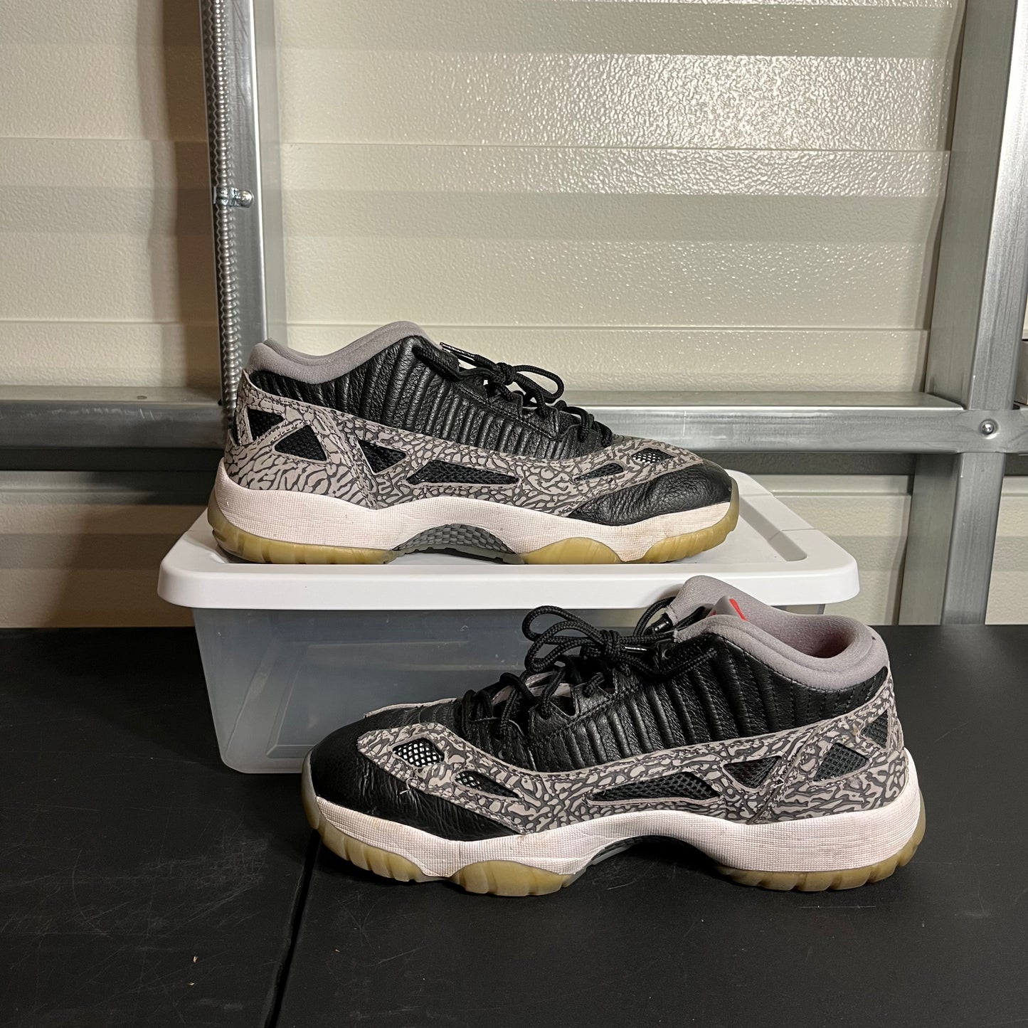 Size 12 - AJ 11 Retro IE Low Black Cement