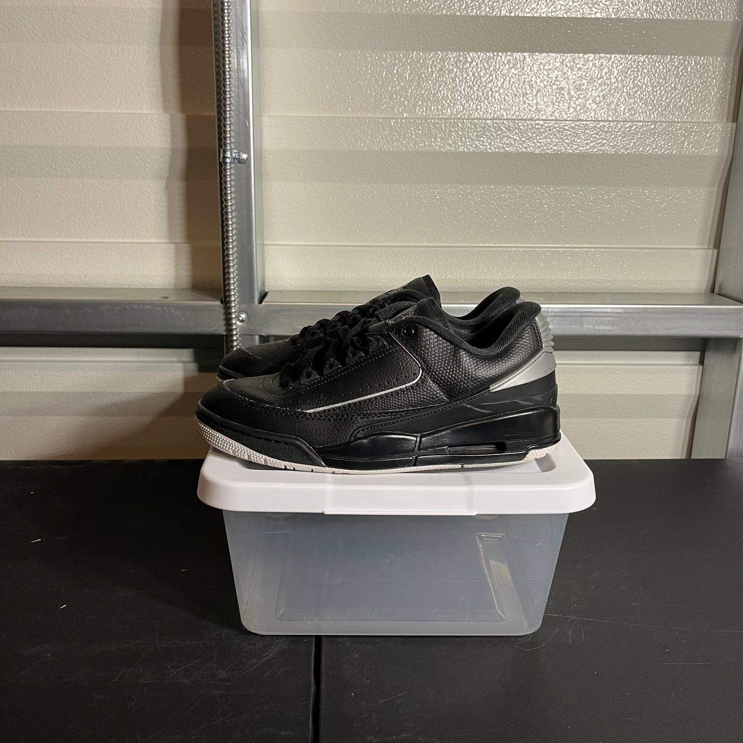 Size 6.5Y - AJ 2/3 Black Metallic Chrome