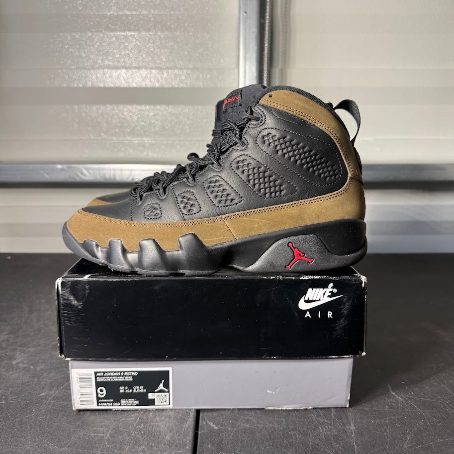 Size 9 - AJ 9 Retro Olive
