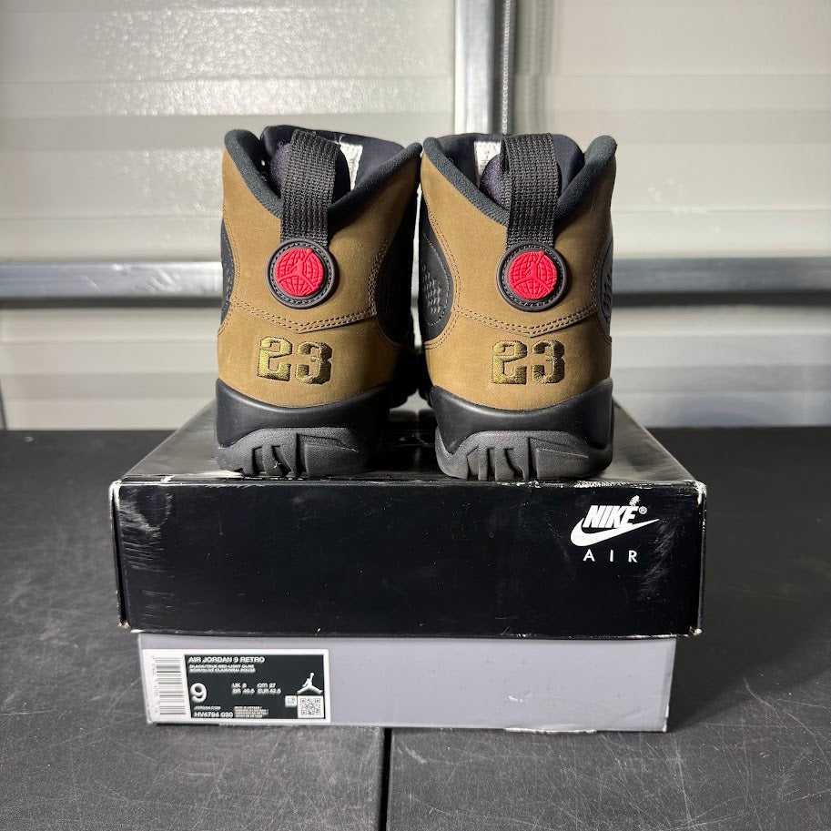 Size 9 - AJ 9 Retro Olive