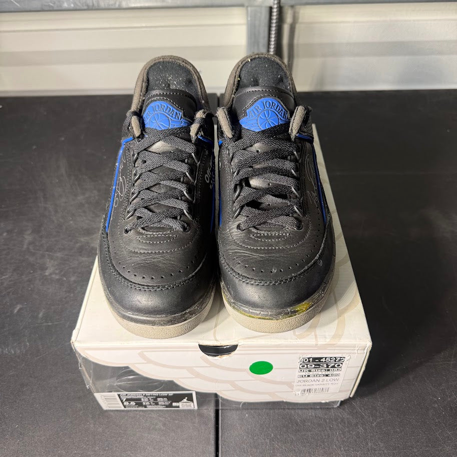 Size 7 - AJ 2 Retro Low Off-White Black Varsity Royal