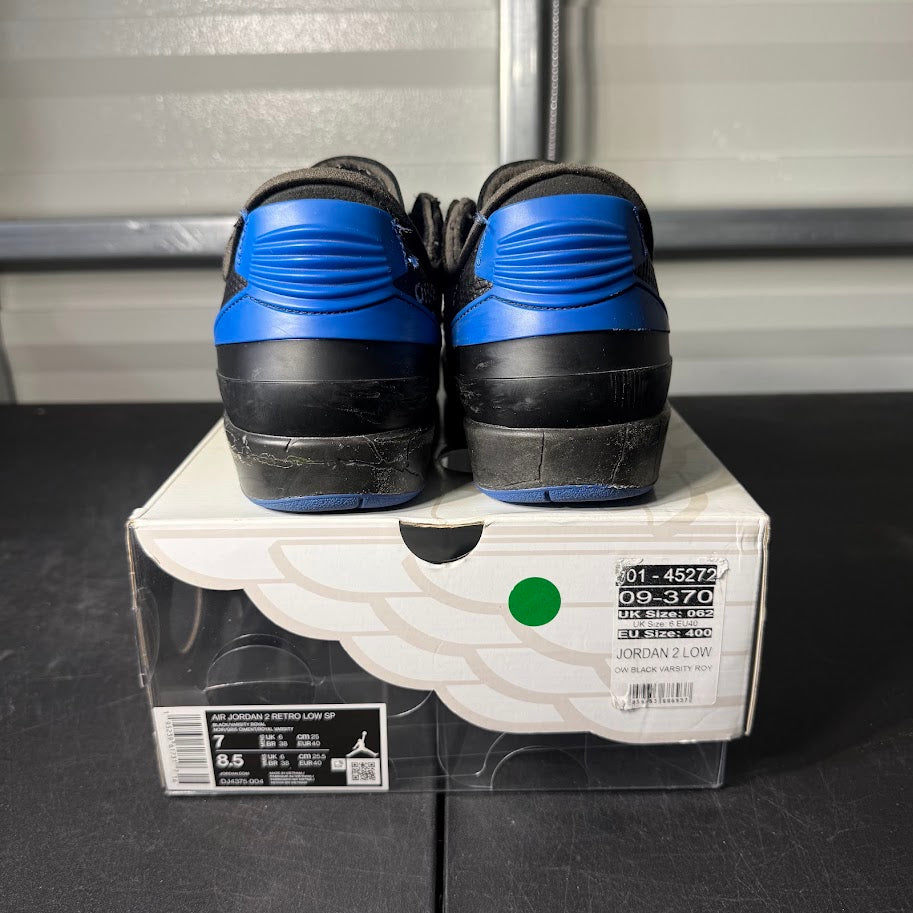 Size 7 - AJ 2 Retro Low Off-White Black Varsity Royal