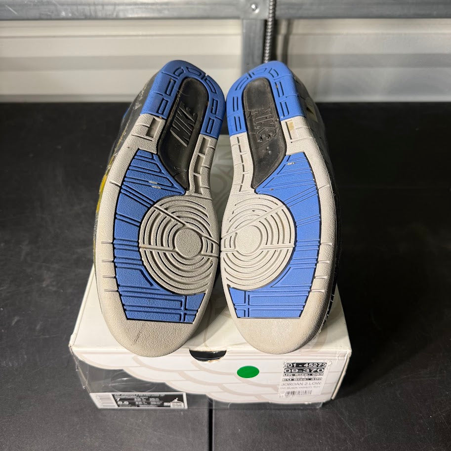 Size 7 - AJ 2 Retro Low Off-White Black Varsity Royal