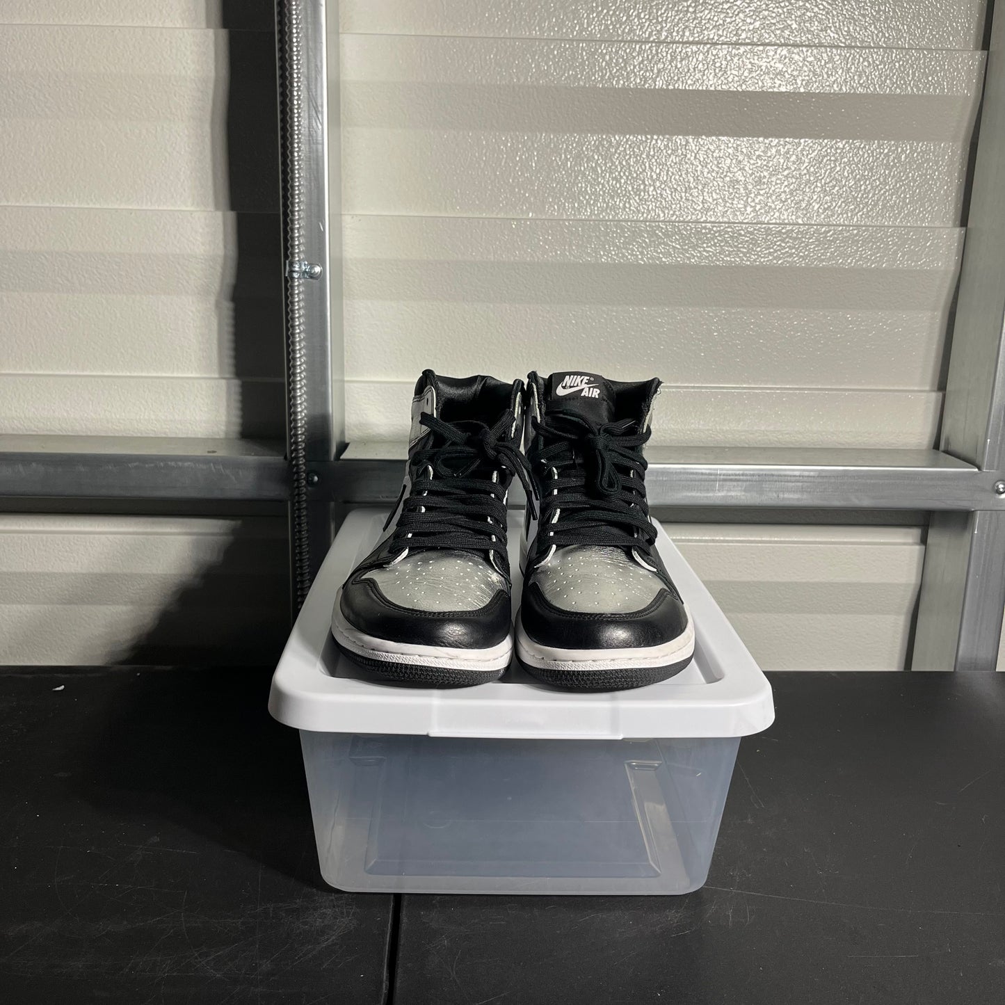 Size 12W - AJ 1 Retro High Silver Toe