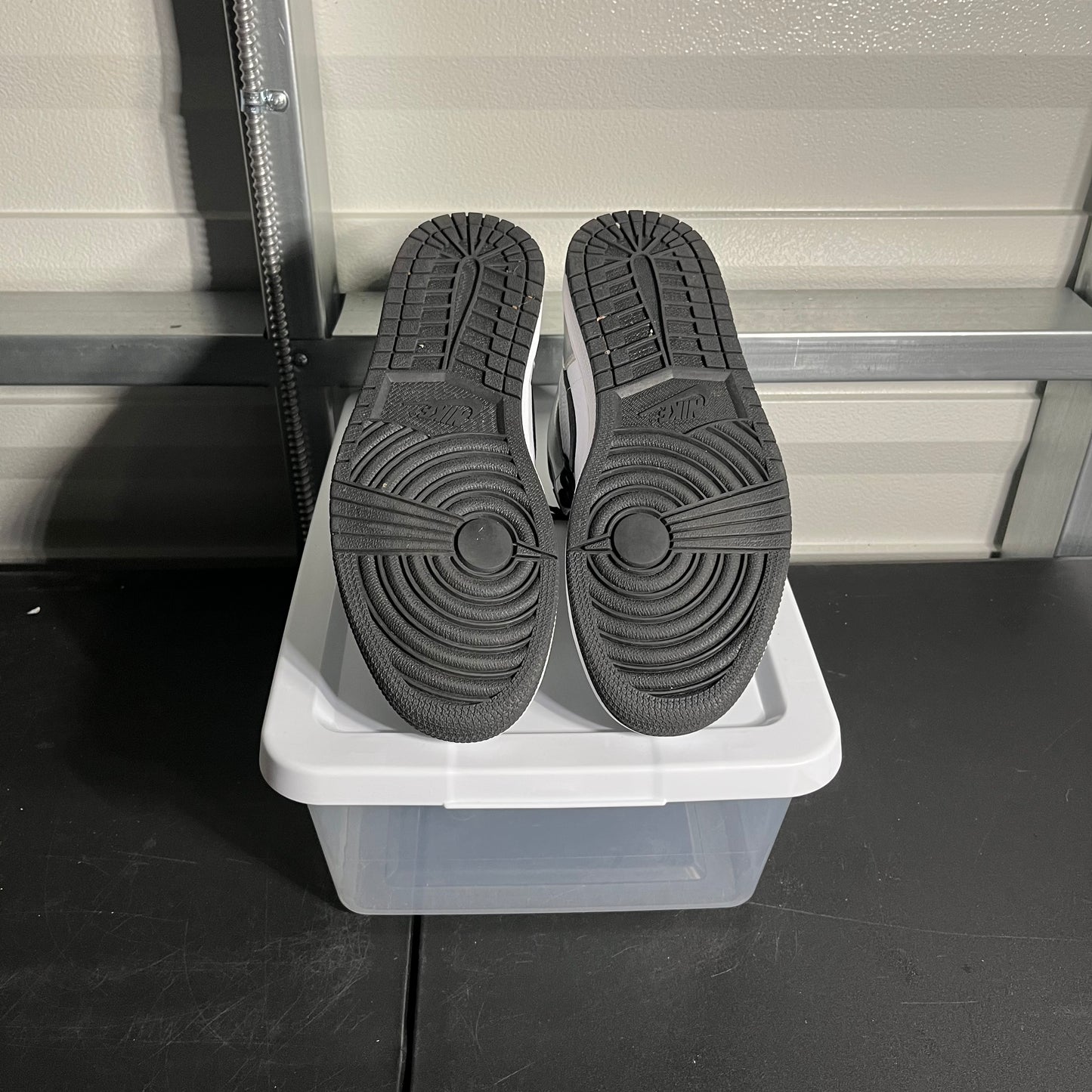 Size 12W - AJ 1 Retro High Silver Toe