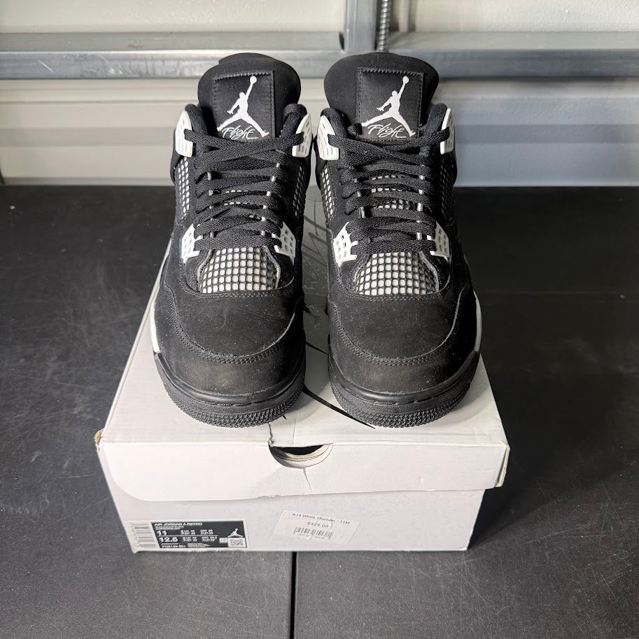 Size 12 - AJ 4 Retro White Thunder